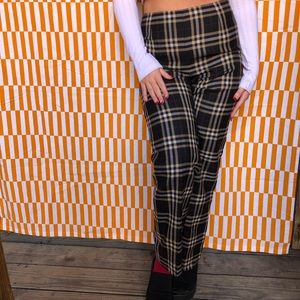 100% plaid trousers